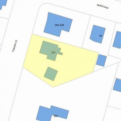 248 Cherry St, Newton MA  02465-1605 plot plan
