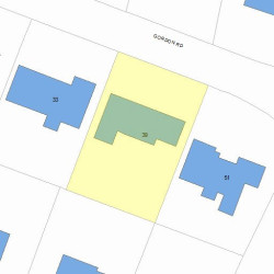 39 Gordon Rd, Newton MA 02468-1002 plot plan