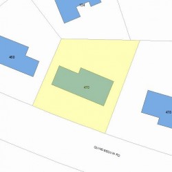 470 Quinobequin Rd, Newton MA 02468-2127 plot plan