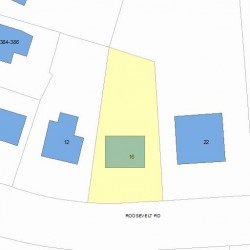 16 Roosevelt Rd, Newton MA 02459-2725 plot plan