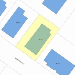 25 Bennington St, Newton MA 02458-1901 plot plan