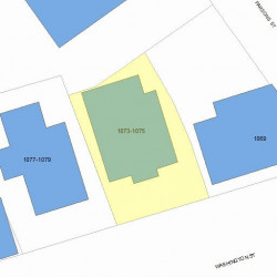 1073 Washington St, Newton MA  02465-2118 plot plan