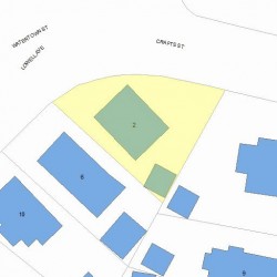 2 Lowell Ave, Newton MA 02460-1612 plot plan