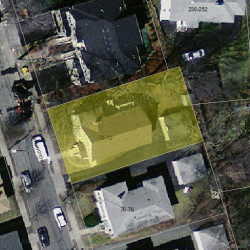 72 Withington Rd, Newton MA 02460-2040 aerial view