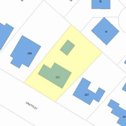 243 Crafts St, Newton MA  02460-1440 plot plan
