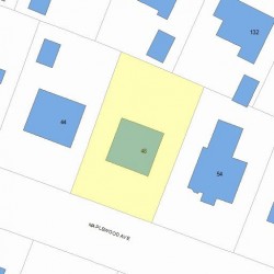 48 Maplewood Ave, Newton MA  02459-2526 plot plan