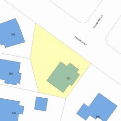 322 Franklin St, Newton MA  02458-2301 plot plan