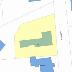 959 Chestnut St, Newton MA 02464-1101 plot plan