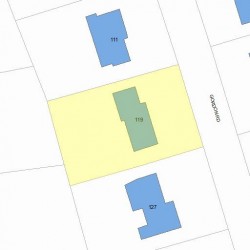 119 Gordon Rd, Newton MA 02468-1226 plot plan