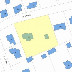 190 Mount Vernon St, Newton MA 02465-2517 plot plan