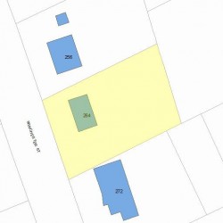 264 Winchester St, Newton MA 02461-2034 plot plan
