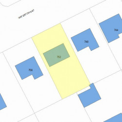 752 Watertown St, Newton MA  02460-1354 plot plan