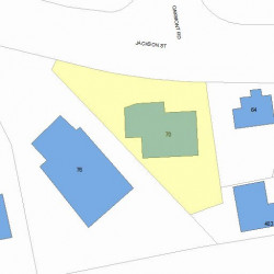 70 Jackson St, Newton MA 02459-2512 plot plan