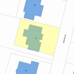 35 Jameson Rd, Newton MA  02458-2601 plot plan