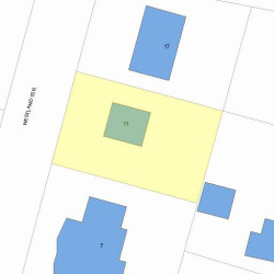 11 Westland Ter, Newton MA 02465-1524 plot plan