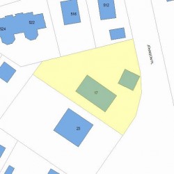 17 Johnson Pl, Newton MA 02466-1712 plot plan
