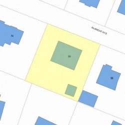 64 Fairmont Ave, Newton MA 02458-2506 plot plan
