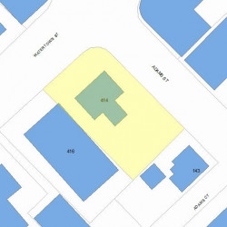 414 Watertown St, Newton MA  02458-1121 plot plan