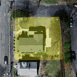 44 Pettee St, Newton MA  02464-1213 aerial view