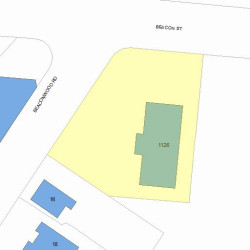 1126 Beacon St, Newton MA  02461-1151 plot plan