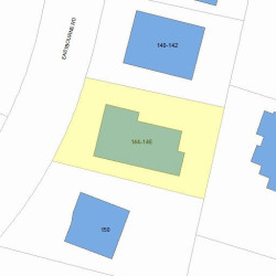 146 Eastbourne Rd, Newton MA 02459-1606 plot plan