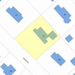 143 Ridge Ave, Newton MA  02459-2507 plot plan