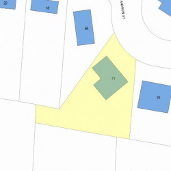 71 Andrew St, Newton MA  02461-2144 plot plan