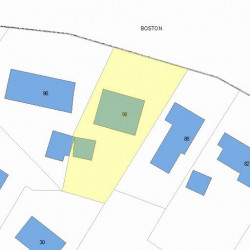 90 Beacon St, Newton MA  02459 plot plan