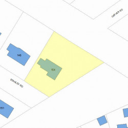 154 Stanley Rd, Newton MA 02468-2325 plot plan