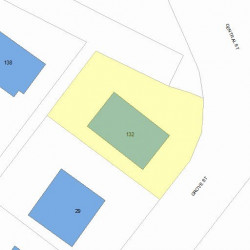 132 Central St, Newton MA 02466-2401 plot plan