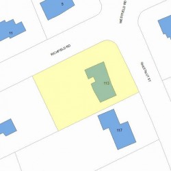 113 Chestnut St, Newton MA 02465-2542 plot plan