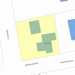 1124 Chestnut St, Newton MA 02464-1307 plot plan