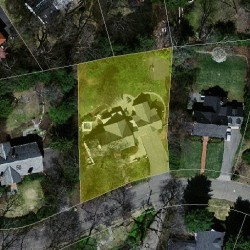 60 Colbert Rd, Newton MA  02465-2907 aerial view