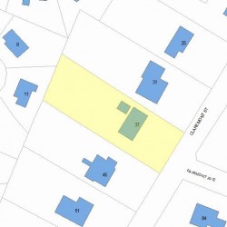 37 Claremont St, Newton MA  02458-1925 plot plan