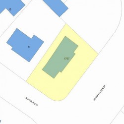 1707 Washington St, Newton MA 02466-2712 plot plan