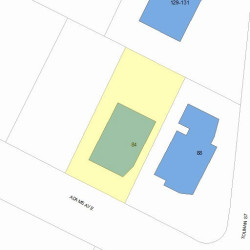84 Adams Ave, Newton MA  02465-1063 plot plan