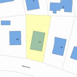 235 Webster St, Newton MA  02465-1851 plot plan