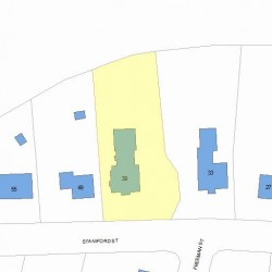 39 Staniford St, Newton MA  02466-1108 plot plan