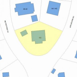 155 Eastbourne Rd, Newton MA 02459-1605 plot plan