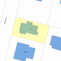 14 Maple Ave, Newton MA  02458-1910 plot plan