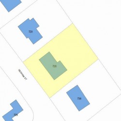 728 Dedham St, Newton MA 02459-2937 plot plan