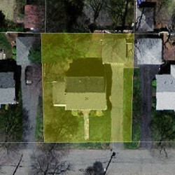 31 Holden Rd, Newton MA  02465-1909 aerial view