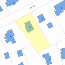 32 Sewall St, Newton MA  02465-2613 plot plan