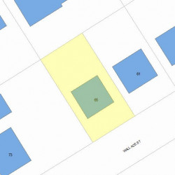 65 Wallace St, Newton MA  02461-1921 plot plan