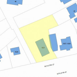 1021 Boylston St, Newton MA  02461-1318 plot plan
