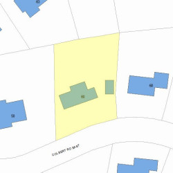 60 Colbert Rd, Newton MA  02465-2907 plot plan