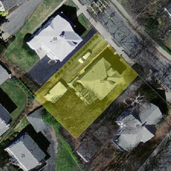 63 Clark St, Newton MA  02459-2425 aerial view