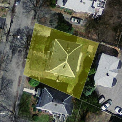 84 Freeman St, Newton MA 02466-1207 aerial view