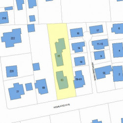 63 Highland Ave, Newton MA 02460-1837 plot plan