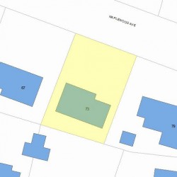 73 Maplewood Ave, Newton MA  02459-2527 plot plan